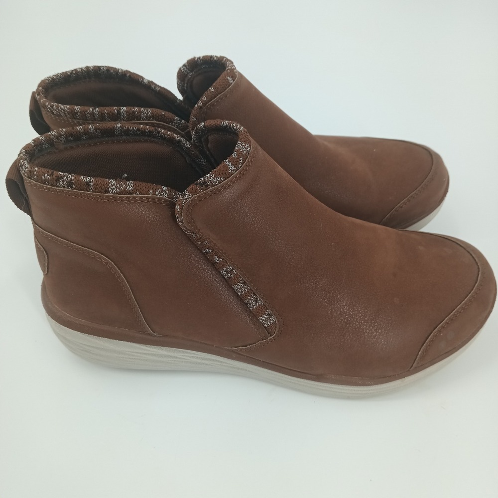 Ryka Namaste Brown Slip On Booties Memory Foam‎ Sneakers Womens 8.5M